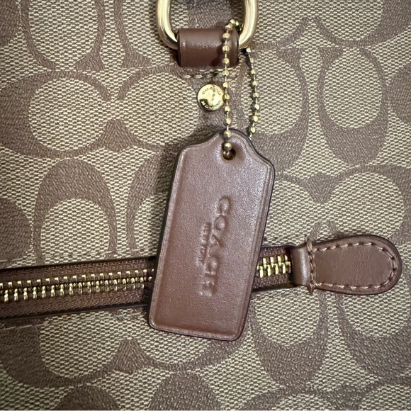 Coach Tan Signature Tote Bag - Picture 6 of 14
